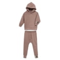 thumbnail image 1 of Little Star Organic Toddler and Kids Fleece Pullover Hoodie and Sweatpants Set, 2-Piece Set, Sizes 12M – 8, 1 of 13