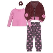 Little Star Organic Toddler and Kids Girls' Outfit Set, 4-Piece Set, Sizes 12M-10