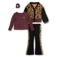 thumbnail image 1 of Little Star Organic Toddler and Kids Girls' Outfit Set, 4-Piece Set, Sizes 2T-10, 1 of 12