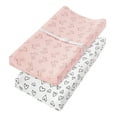 thumbnail image 1 of Little Star 100% Cotton 2 Pack Baby Girl Changing Pad Cover, 1 of 4