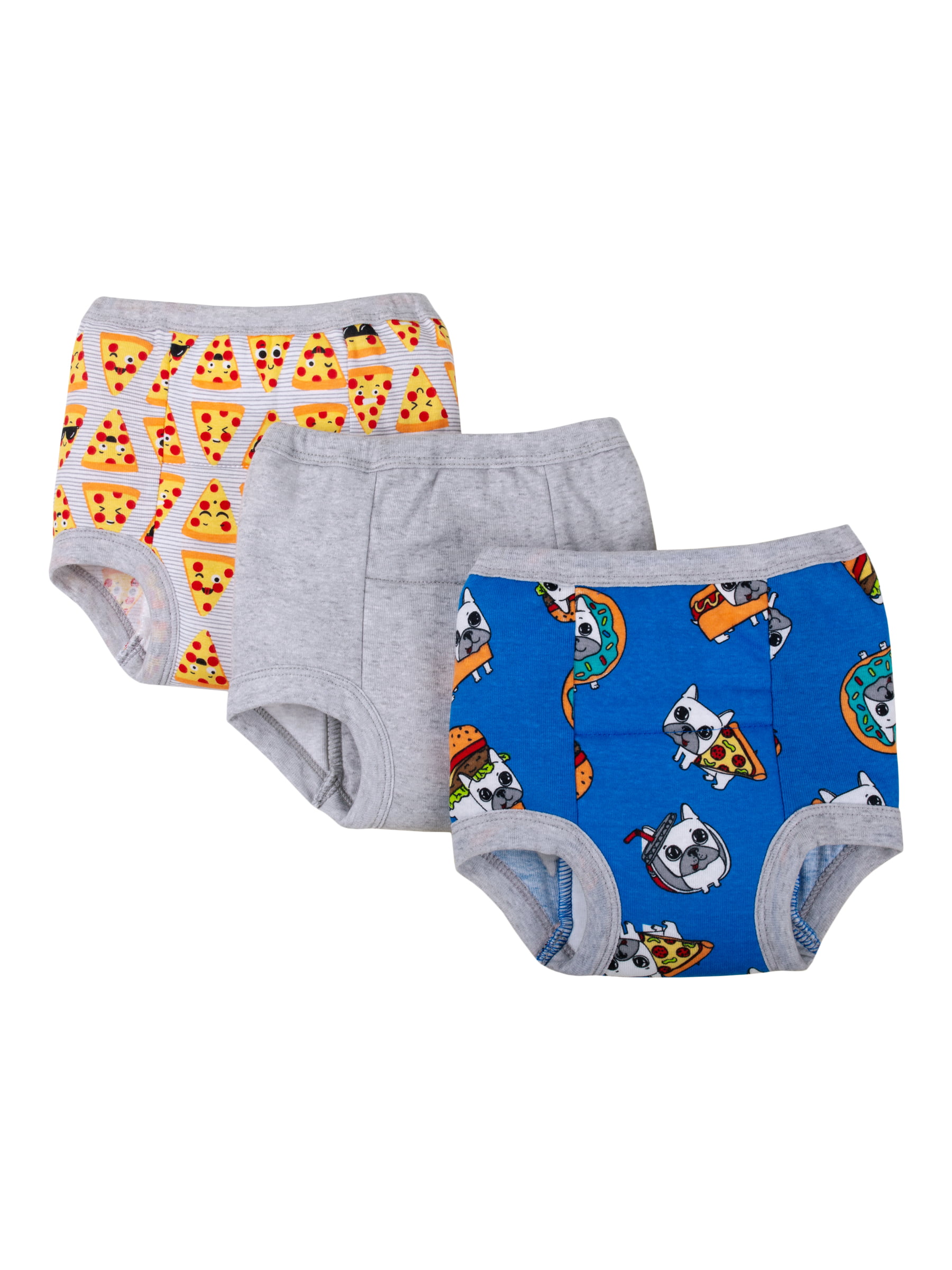 Little Star Toddler Boys Organic Pure Organic Cotton Assorted Potty Training  Pants, 3-Pack 