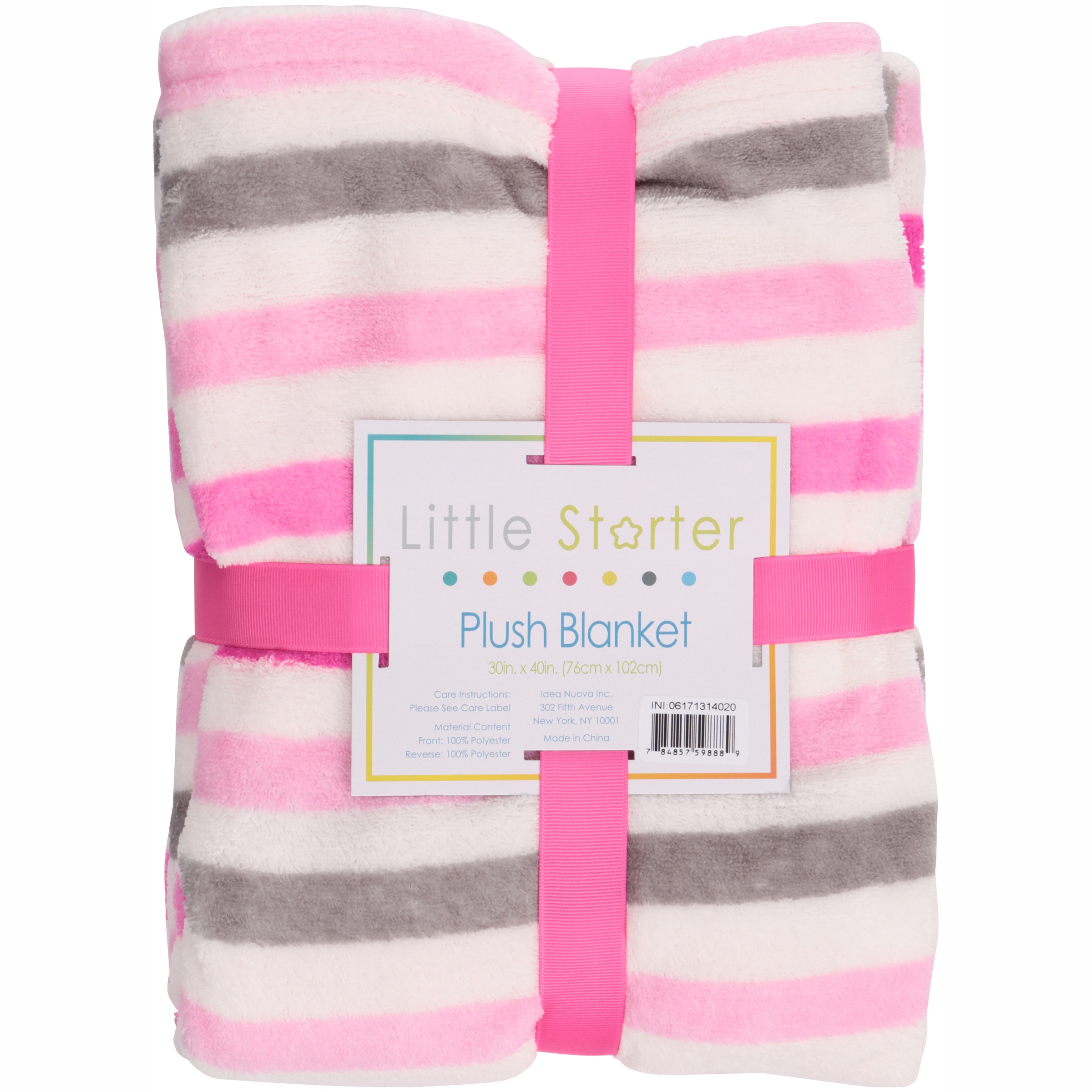 Little Starter Female Plush Blanket Pink 95% Plush Crib Blanket - image 1 of 3