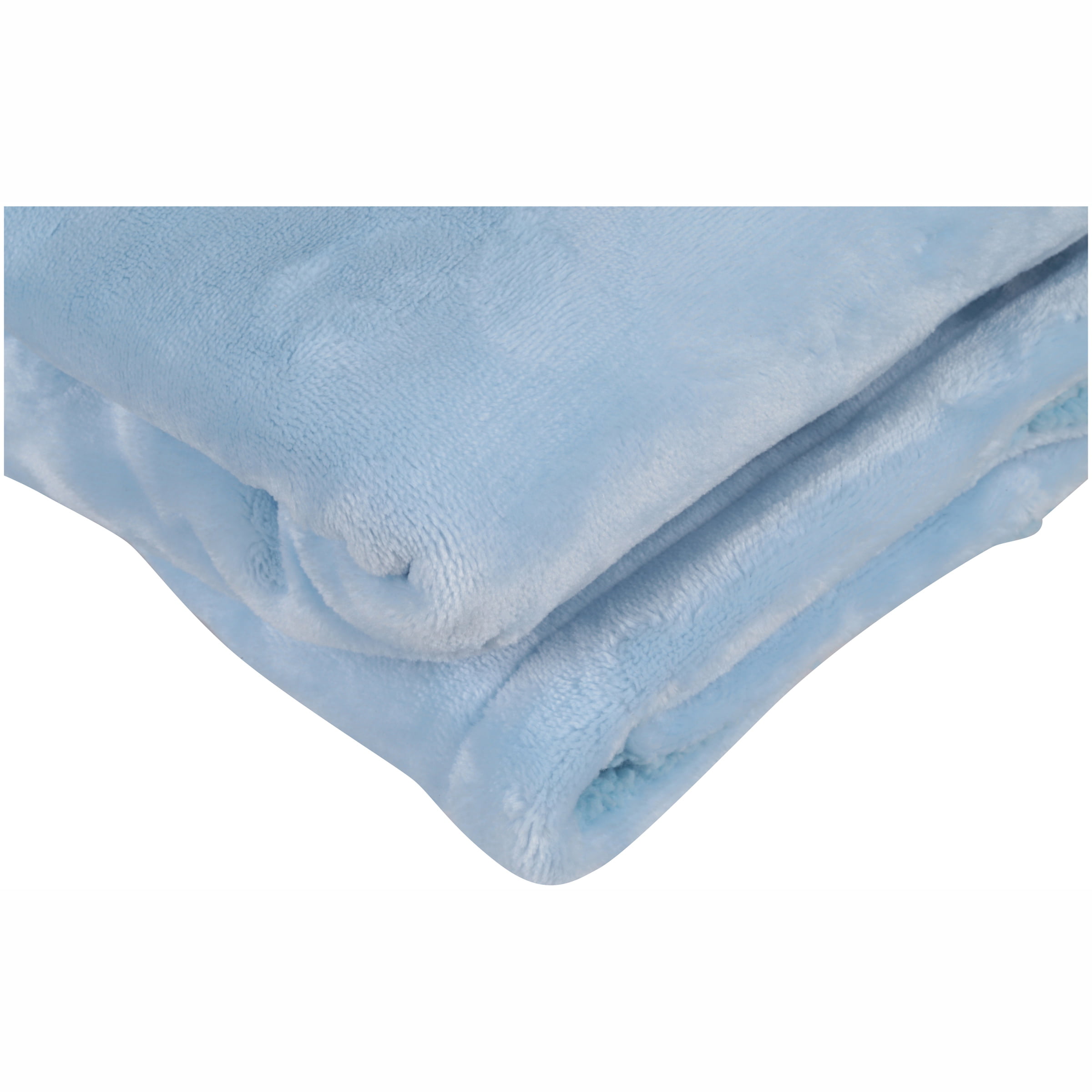 Little Starter Light Blue Perfectly Cozy Royal Plush Blanket- 30 x 40 