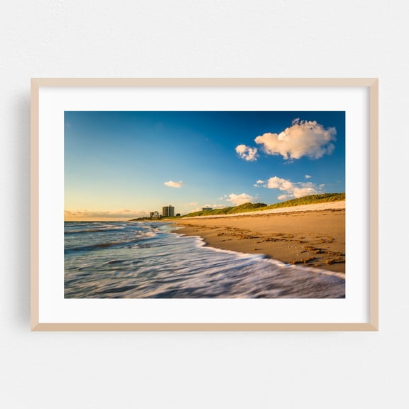 Little Steps - Florida Photography Oak Framed Wall Art Print 24 x 36 inches