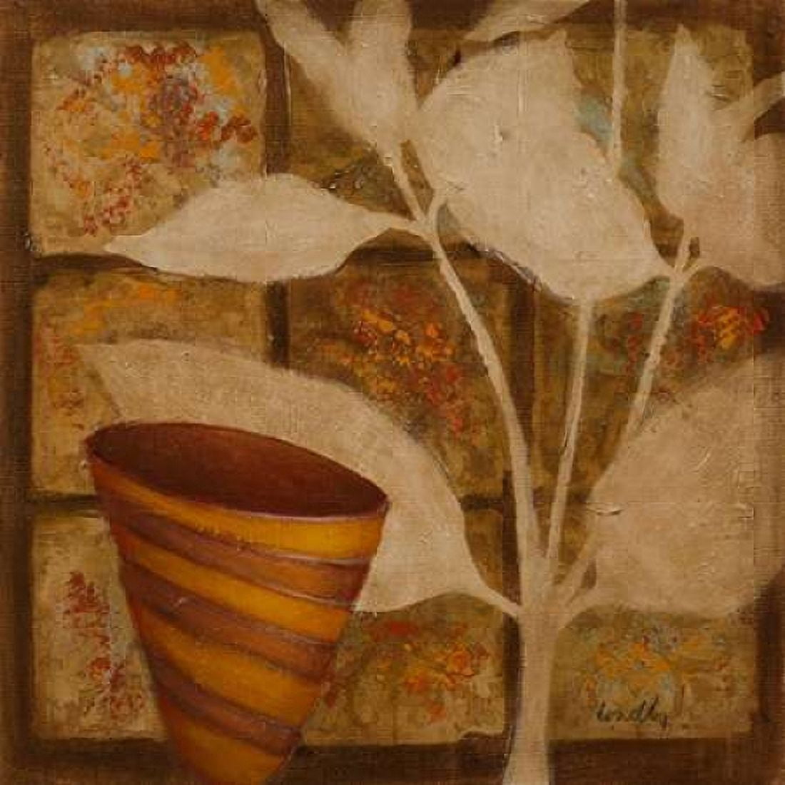 Little Striped Vase II Canvas Art - Lanie Loreth (24 x 24)