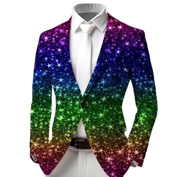 Little Suit Jackets For Kids Boys Button Gradient Formal Party Wear Fit Windproof Coat Outwear Clothes Size 5-6T