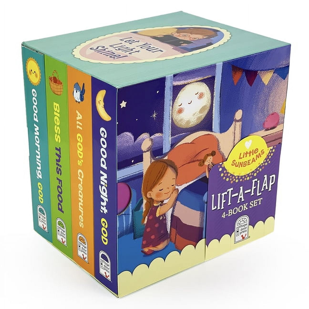Little Sunbeams Little Sunbeams Religious Lift-A-Flap 4-Book Set, (Board Book)
