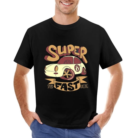 Little Super Car Mens T-Shirt Cool Race Driver Speed Racing Tee