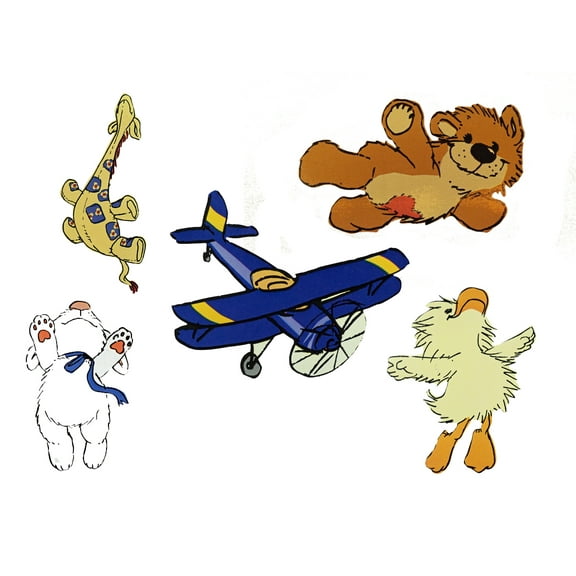 Little Suzy's Zoo Witzy's Flight School Wallpaper Cutouts - Set of 25 - Just Wet the Back and Put Them Up