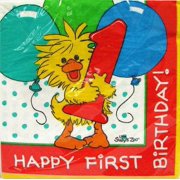 Little Suzy's Zoo 'Witzy's One!' 1st Birthday Disposable Napkins, 16 Count