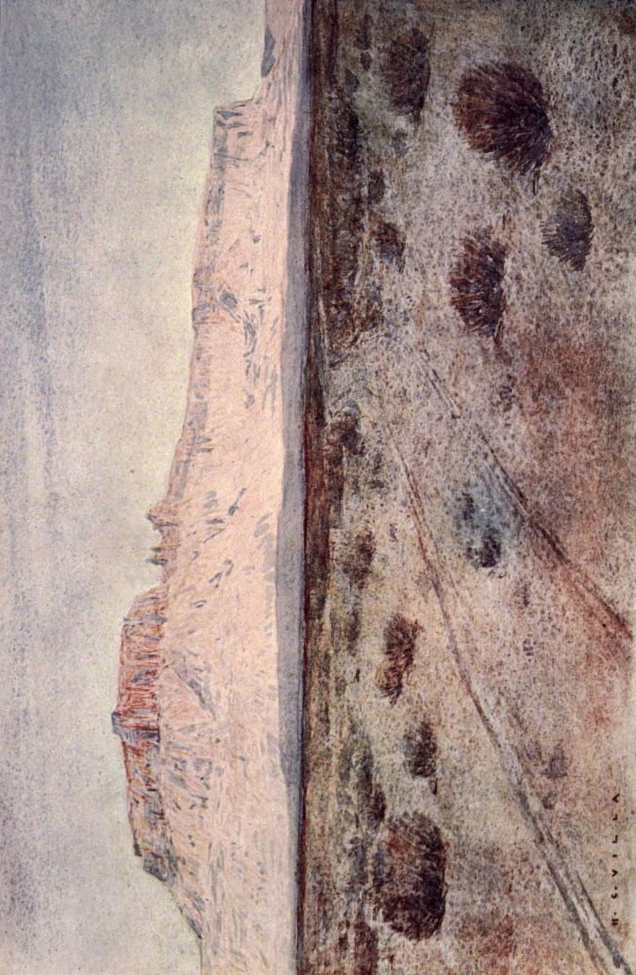 Little Tales of the Desert 1913 Twilight on the desert Canvas Art - Hernando G Villa (18 x 24)