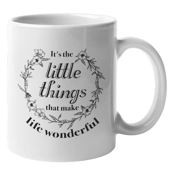 Little Things Make Life Wonderful Thankful Coffee & Tea Mug for Her (11oz)