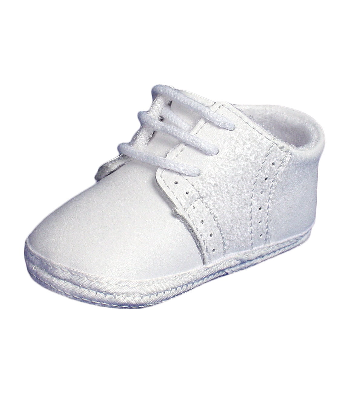 Little Things Mean A Lot Baby Boys All White Genuine Leather Saddle Oxford Crib Shoe with Perforations Walmart Business Supplies