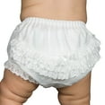 thumbnail image 1 of Little Things Mean a Lot 65% Polyester 35% Cotton Girl Baby Diaper Cover, Newborn, White, 1 of 2