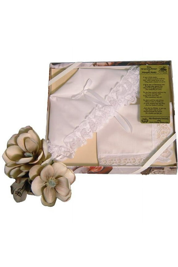 Christening Bonnet to Trousseau Wedding Hankie Gift Box with Poem (Baby)