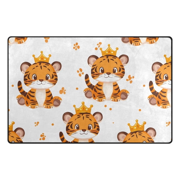 Little Tiger Memory Foam Area Rug 31"x20" Non Slip, Absorbent, Fade Proof for Living Room, Bedroom, Office