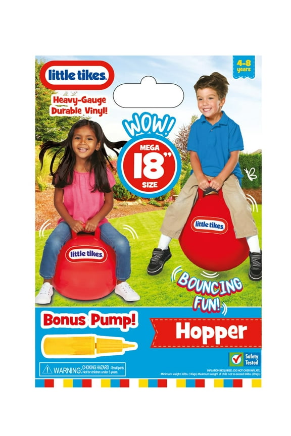 18-inch Red Hopper Bouncer with Pump, Active Play for Children 4 to 8 Years Old