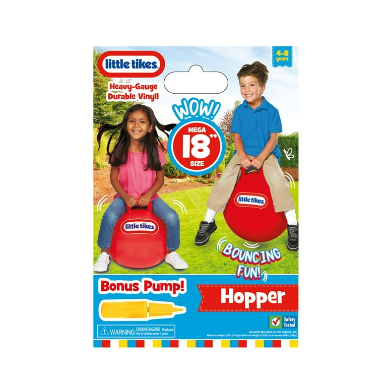 Little Tikes 18 inch Red Hopper Bouncer with Pump Active Play for Children 4 to 8 Years Old
