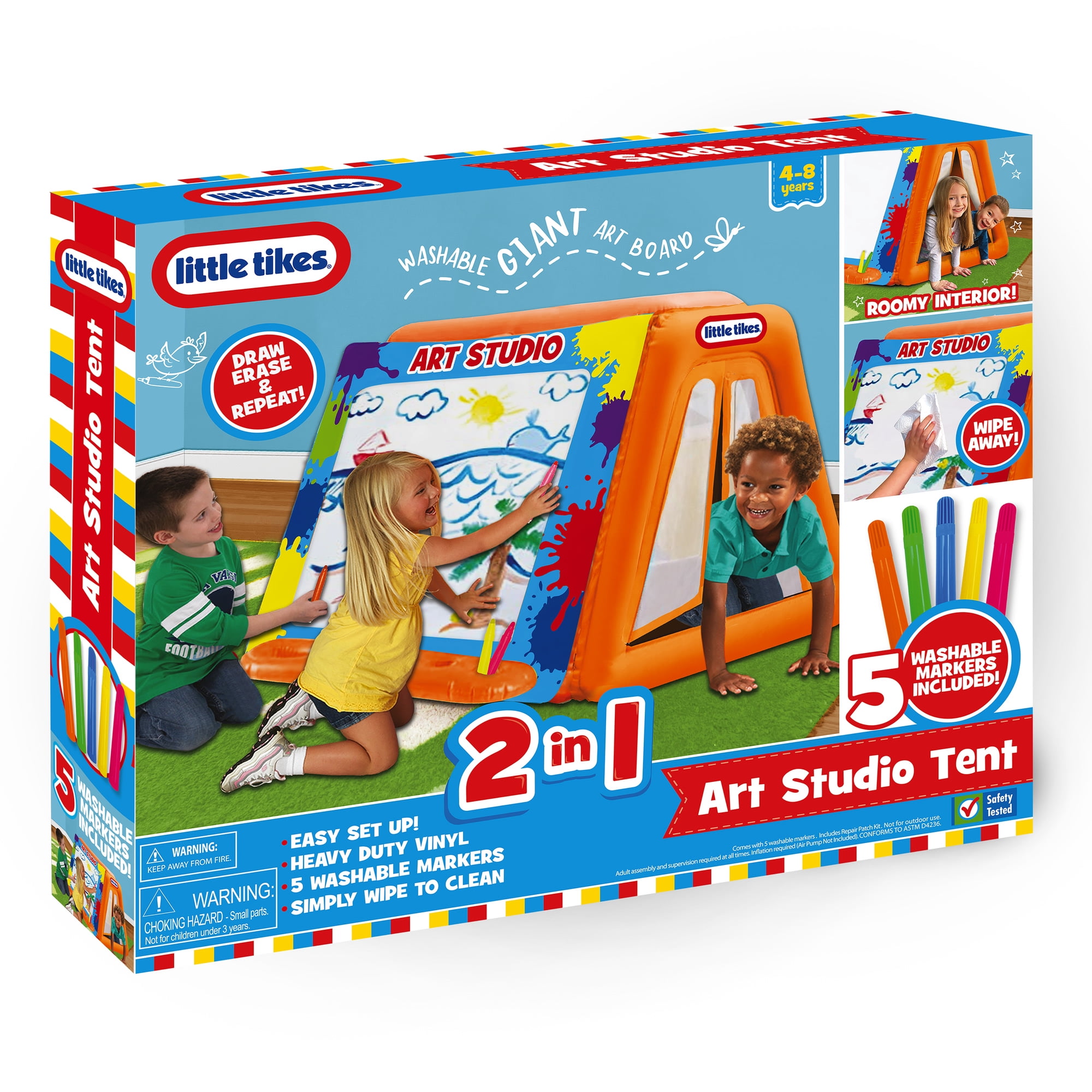 Little Tikes: 2-In-1 Art Easel Tent Washable Giant Art Board