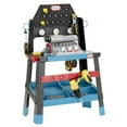 thumbnail image 1 of Little Tikes 2-in-1 Buildin' to Learn Motor Wood Shop Playset, Blue, for Ages 3+, 1 of 7