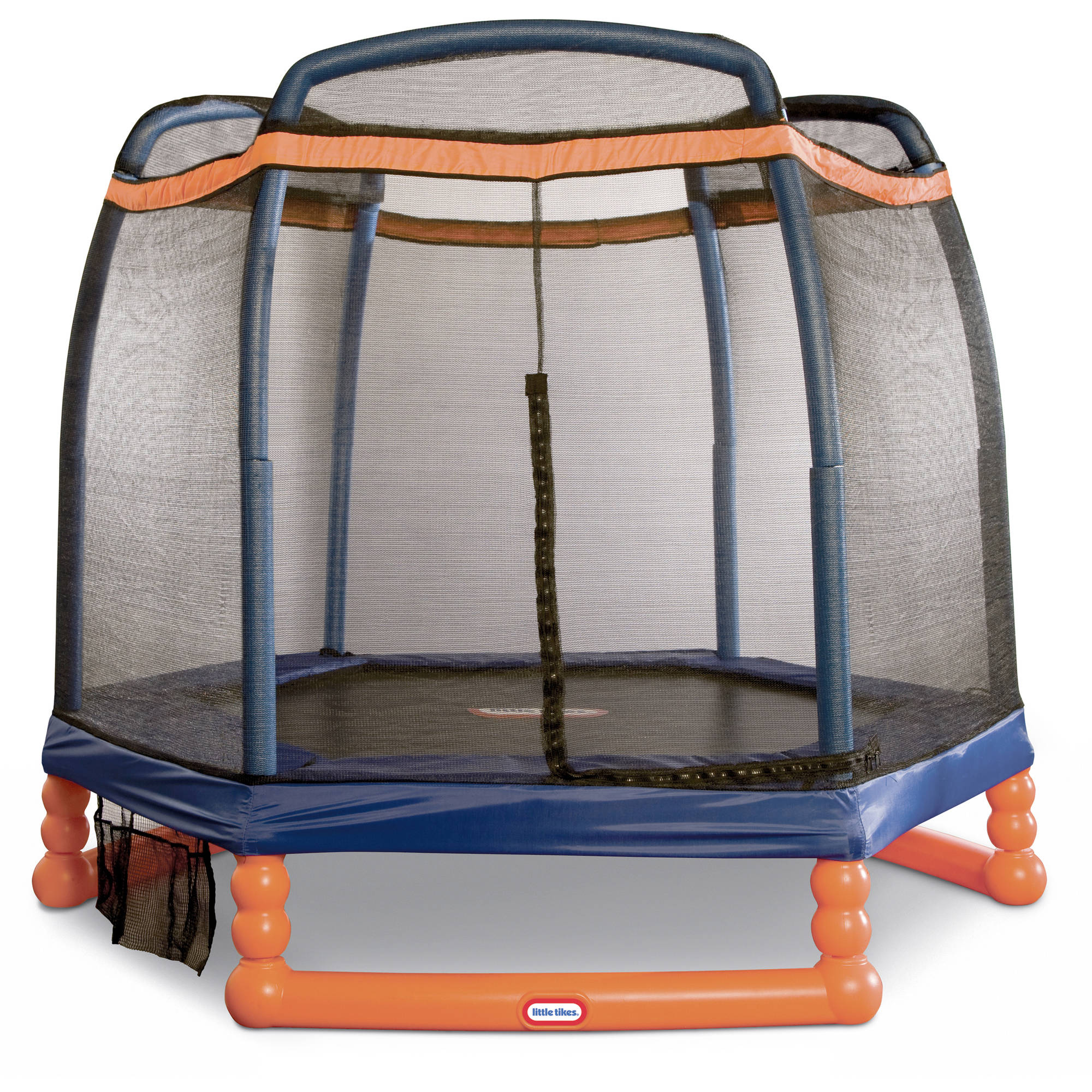 Little Tikes 7-Foot Trampoline, with Enclosure, Blue/Orange - image 1 of 6