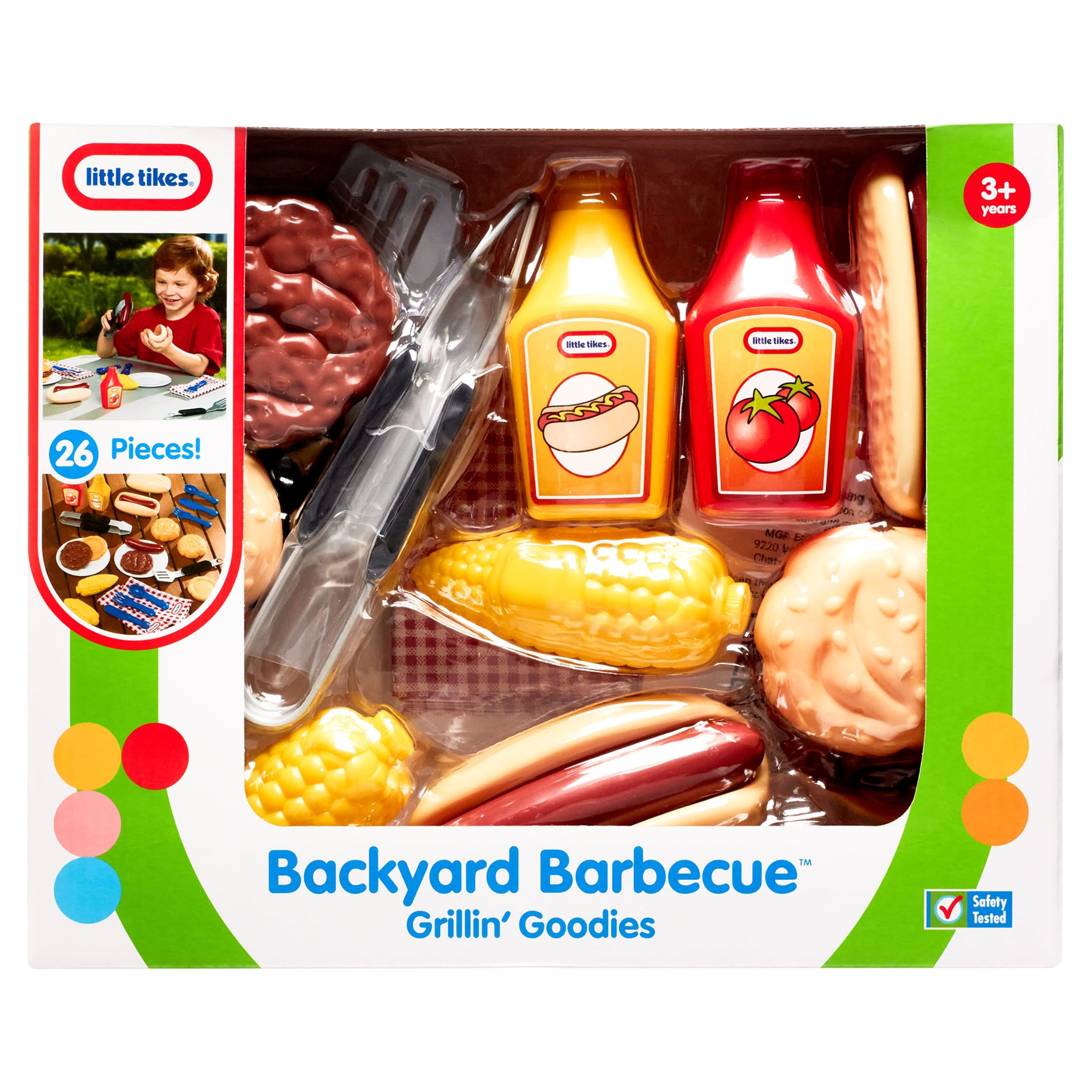 Little Tikes Backyard Barbeque, 26- Piece Plastic Play Food Toys Pretend Play Set, Grillin' Goodies for Picnic Pretend Play, Multicolor- for Kids Toddlers Girls Boys Ages 3 4 5+ - image 1 of 8
