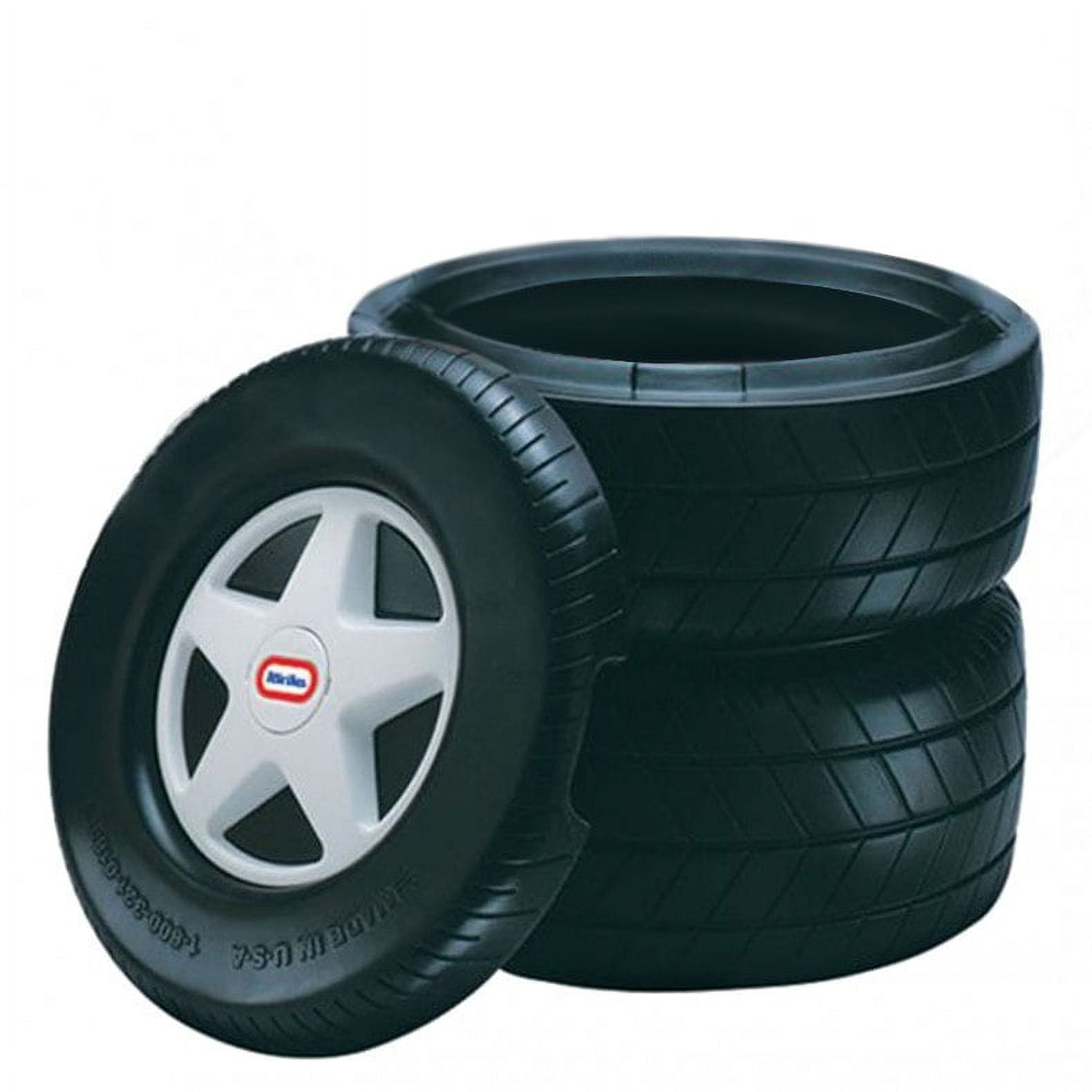 Black Racing Tire Toy Chest for Kids' Storage