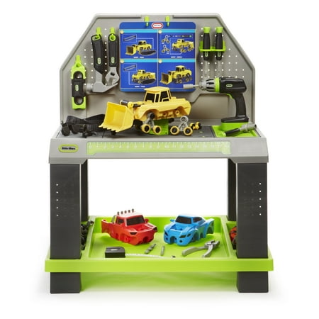 Little Tikes Construct 'n Learn Smart Workbench with Accessory Play Construction Tool Set, 40 Pieces