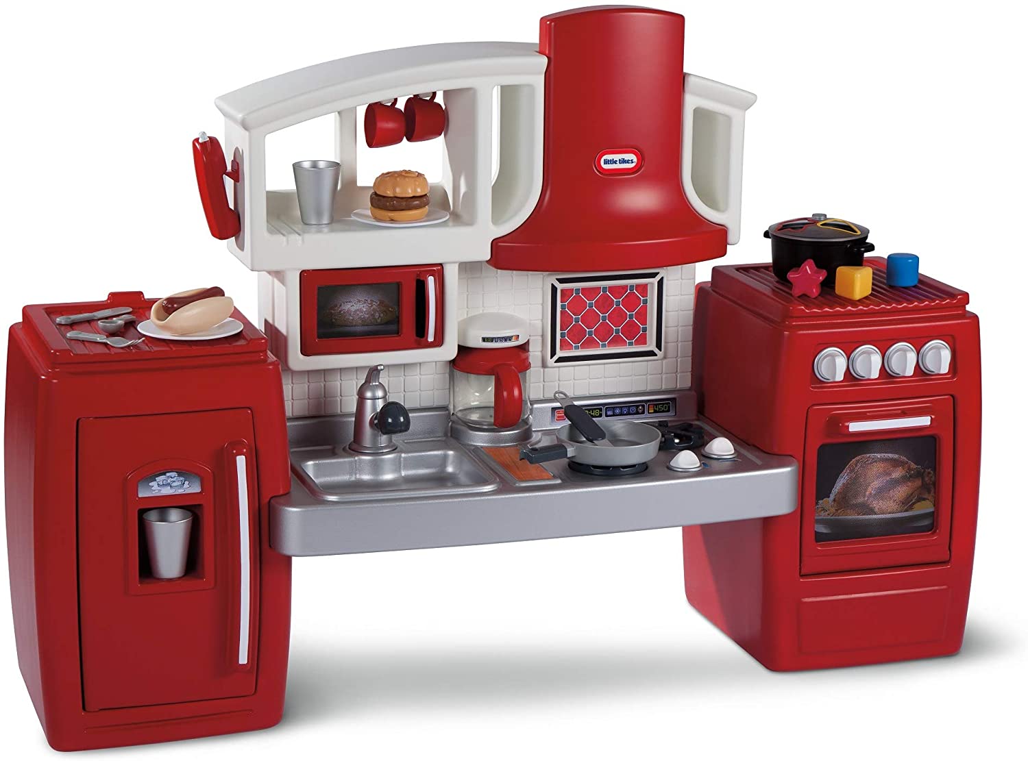 Little Tikes Cook 'n Grow Pretend Play Kids Toy Cooking Kitchen Play Set, Red - image 1 of 7