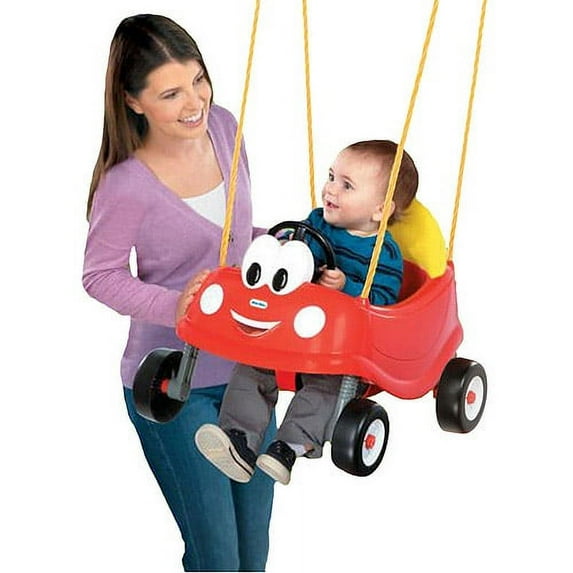 Little Tikes Cozy Coupe First Swing with High Back and Seat Belt, Red- Infant and Toddler Outdoor Backyard Swing For Girls Boys Ages 9 - 36 months