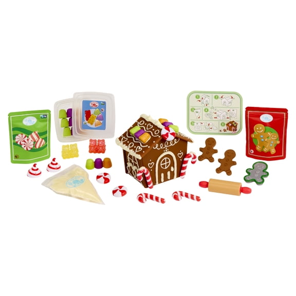 Little Tikes Creative Chefs Gingerbread House Kit, with Make-It Mix Play Sand, Ages 3+