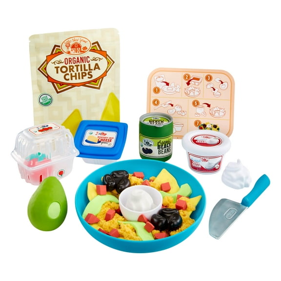 Little Tikes Creative Chefs Nacho Kit with Make-It Mix Play Sand, 22 Accessories, Realistic Pretend Play Nachos Maker, Boys, Girls, Ages 3+
