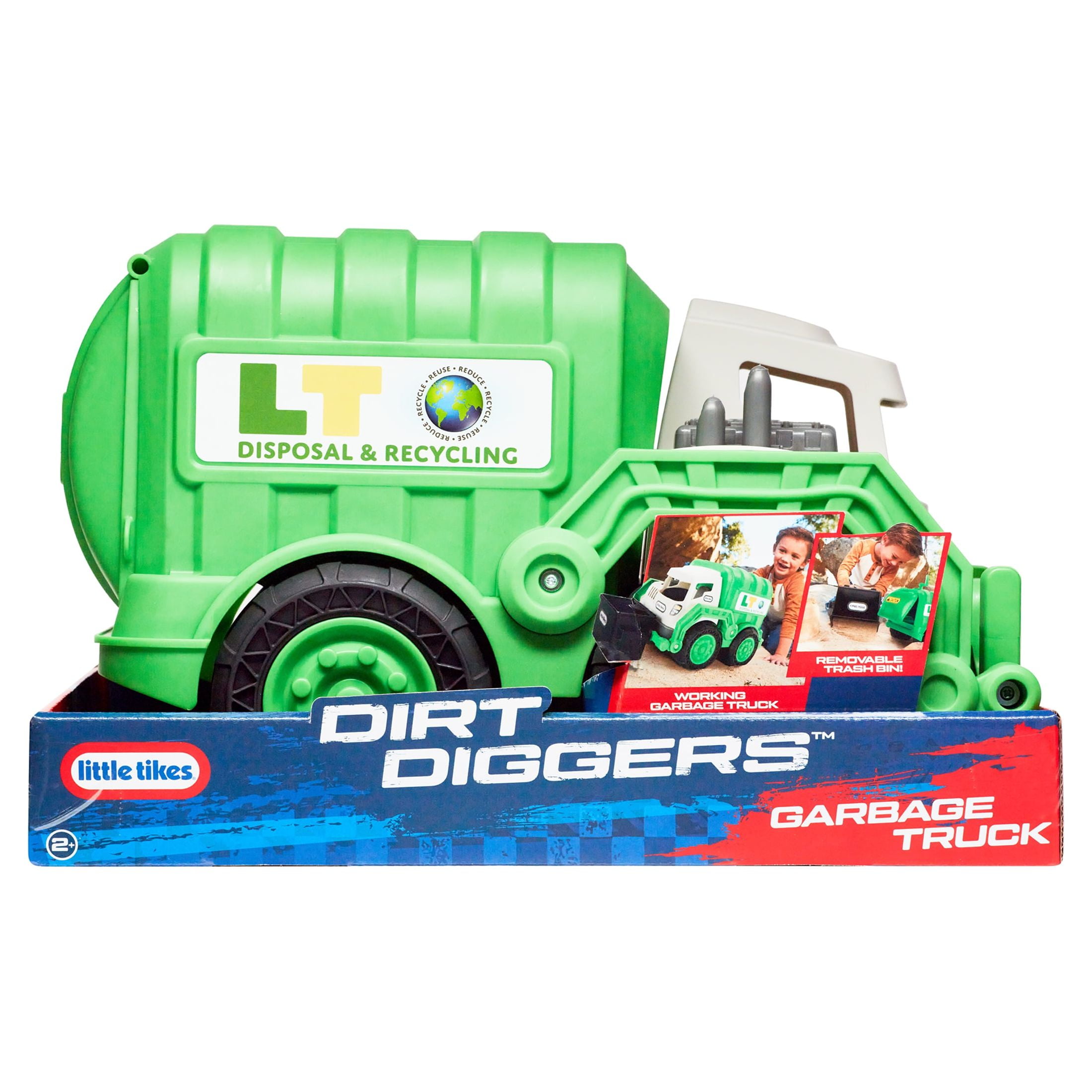 Clover Baby & Kids Garbage Recycling Trucks Two Piece Set, Sleep And Play