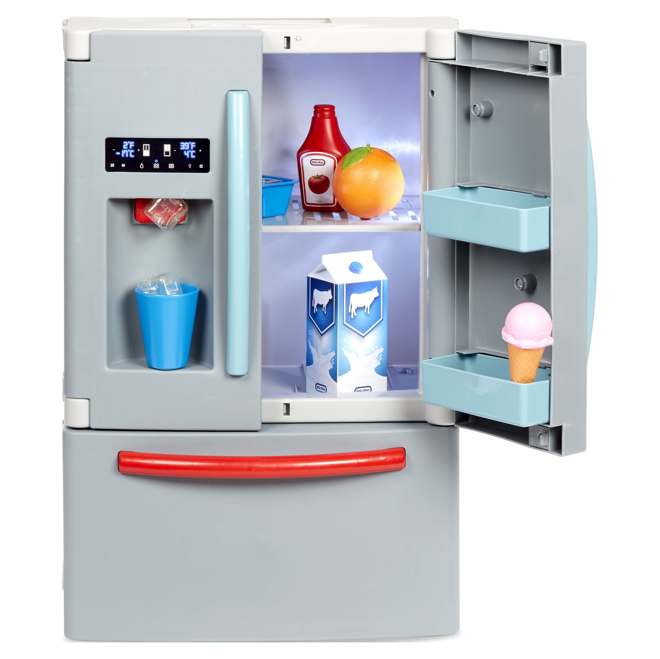 Mini Refrigerator & Food Toy Set 16-Pieces