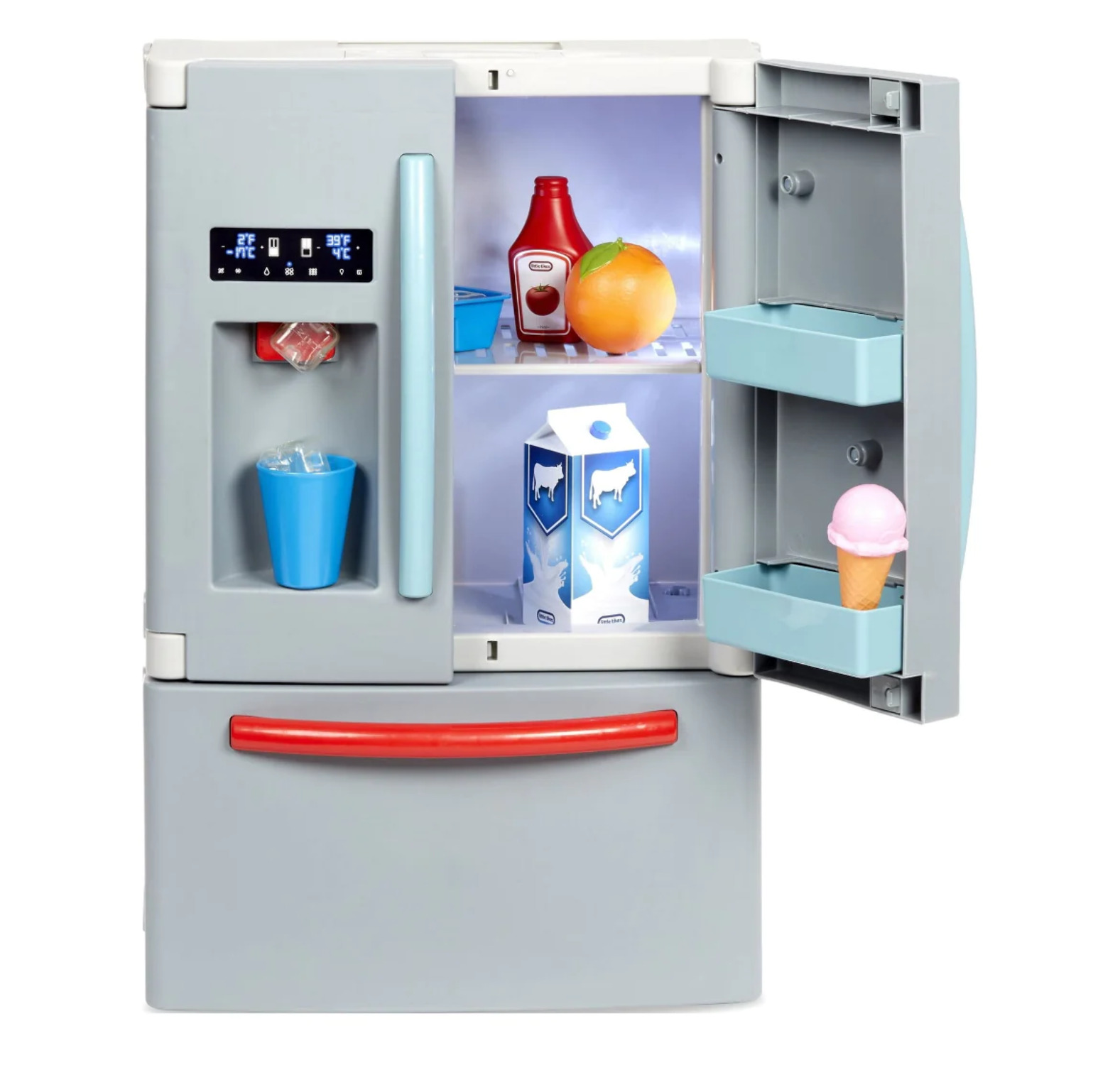 Little Tikes First Fridge Refrigerator w/ Ice Dispenser, Kids Pretend Play Appliance, Kitchen, Playset Accessories Unique Toy - image 1 of 8