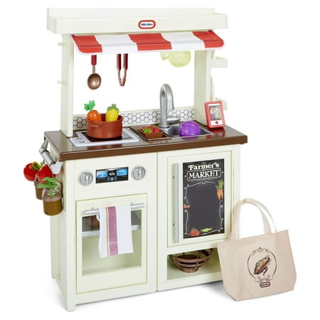 Little Tikes First Market Kitchen Pretend Play Kitchen w/ Over 20 Accessories
