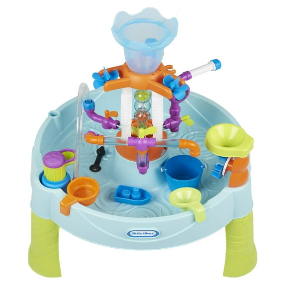 Little Tikes Flowin' Fun Water Table with 13 Piece Pipes & Tower Waterfall Accessory Set, Outdoor Toy Play Set for Toddlers Kids Boys Girls Ages 2 3 4+ Year Old