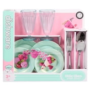 Little Tikes Sweet Spaces Dishware Set, Play Kitchen Cookware, Sea Foam, Ages 3+