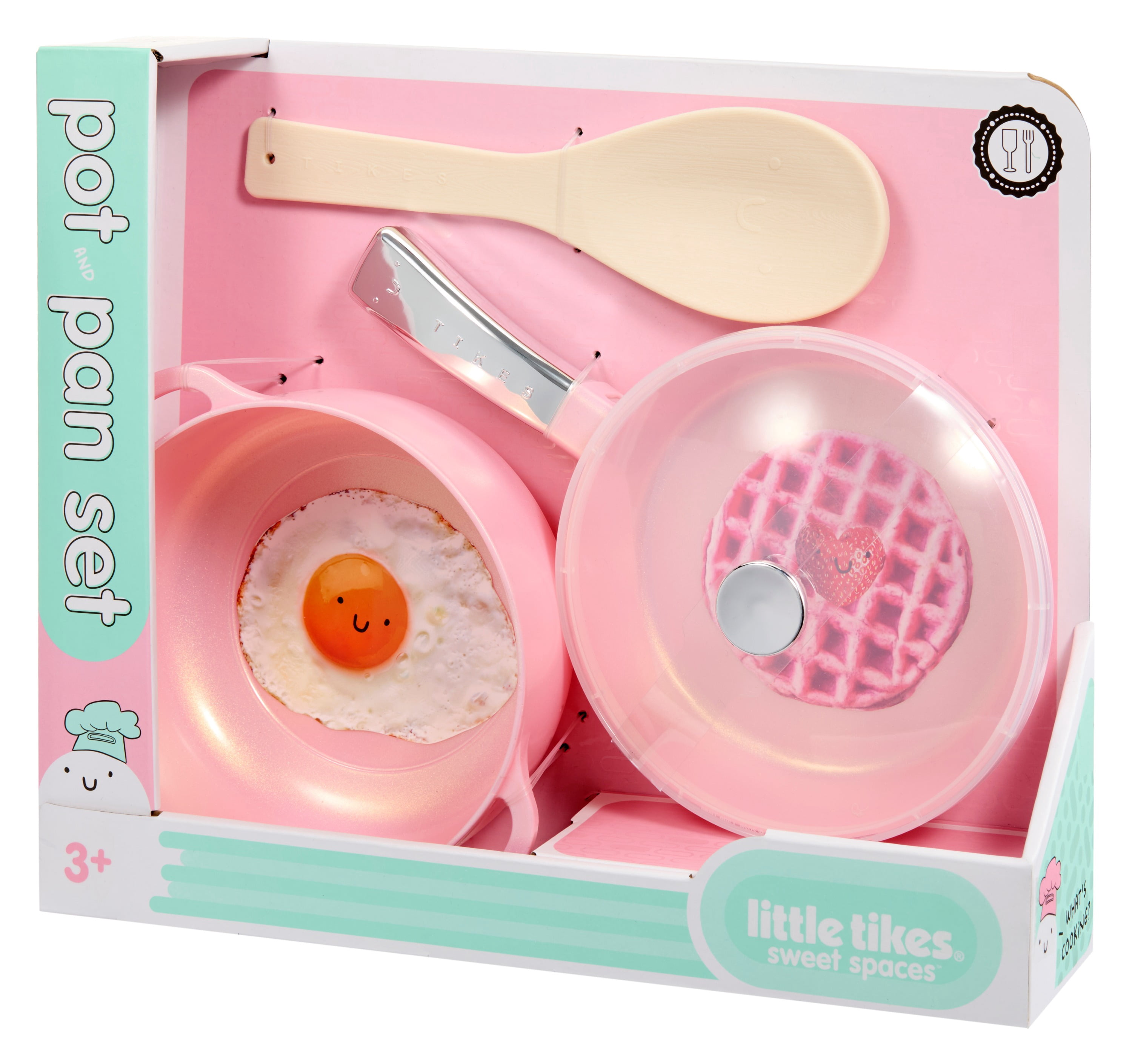 Little Tikes Home Pots & Pans Set, Play Kitchen Cookware, Pink, Ages 3+