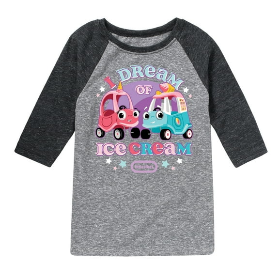 Little Tikes - I Dream of Ice Cream - Toddler & Youth Raglan Graphic T-Shirt