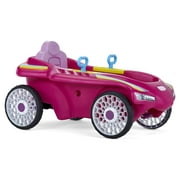 Little Tikes Jett Car Racer Ride On Pedal Car, Pink, Adjustable Seat Back, Dual Handle Rear Wheel Steering, Kids Boys Girls Ages 3 to 7