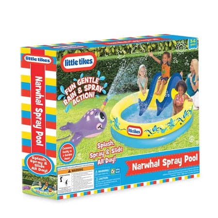 Little Tikes LT Narwhal Spray Pool, Kids ages 3-6