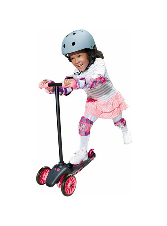 Little Tikes Lean To Turn Kid Scooter in Pink, Toddler Kick Scooter with 3 Wheels - For Kids Ages 2-4 Years Old