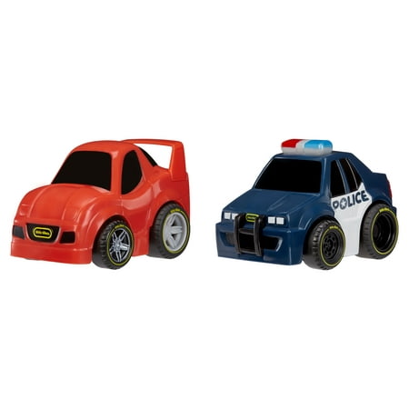 Little Tikes, My First Cars™, Crazy Fast™ Cars 2-Pack High Speed Pursuit™, Police Chase Theme Pullback Toy Car Vehicle Goes up to 50 ft