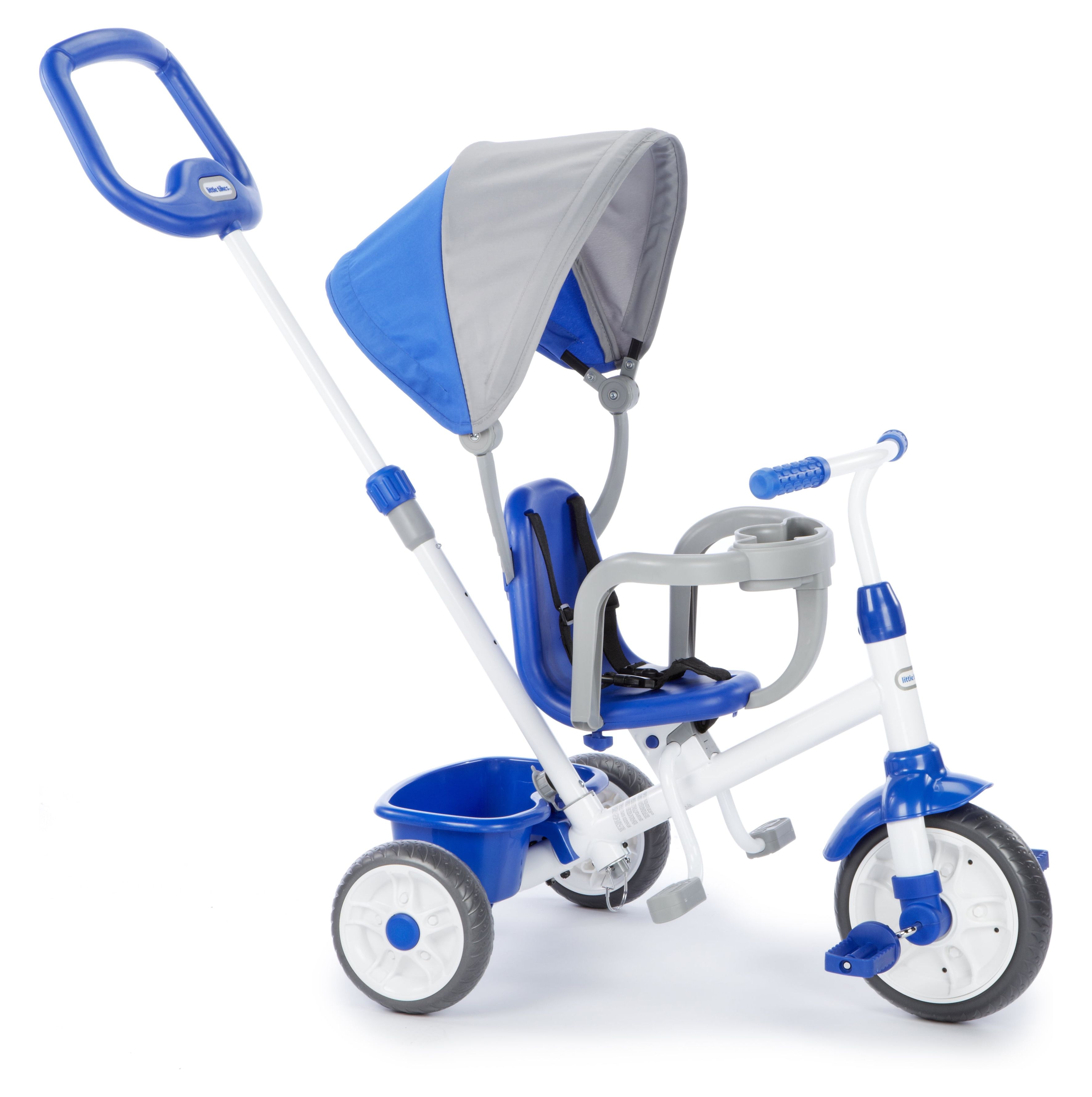 Little Tikes My First Trike 4-in-1 Trike, Blue, Convertible Tricycle, Toddlers w/ 4 Stages of Growth & Shade Canopy, Kids Boys Girls Ages 9 Months to 3 Years - image 1 of 6