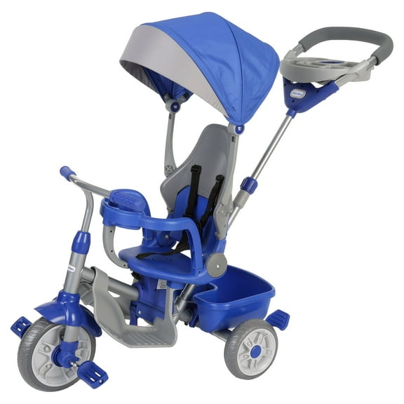 Little Tikes Perfect Fit 4-in-1 Trike, Convertible Tricycle, Ages 9 Months to 3 Years, Blue