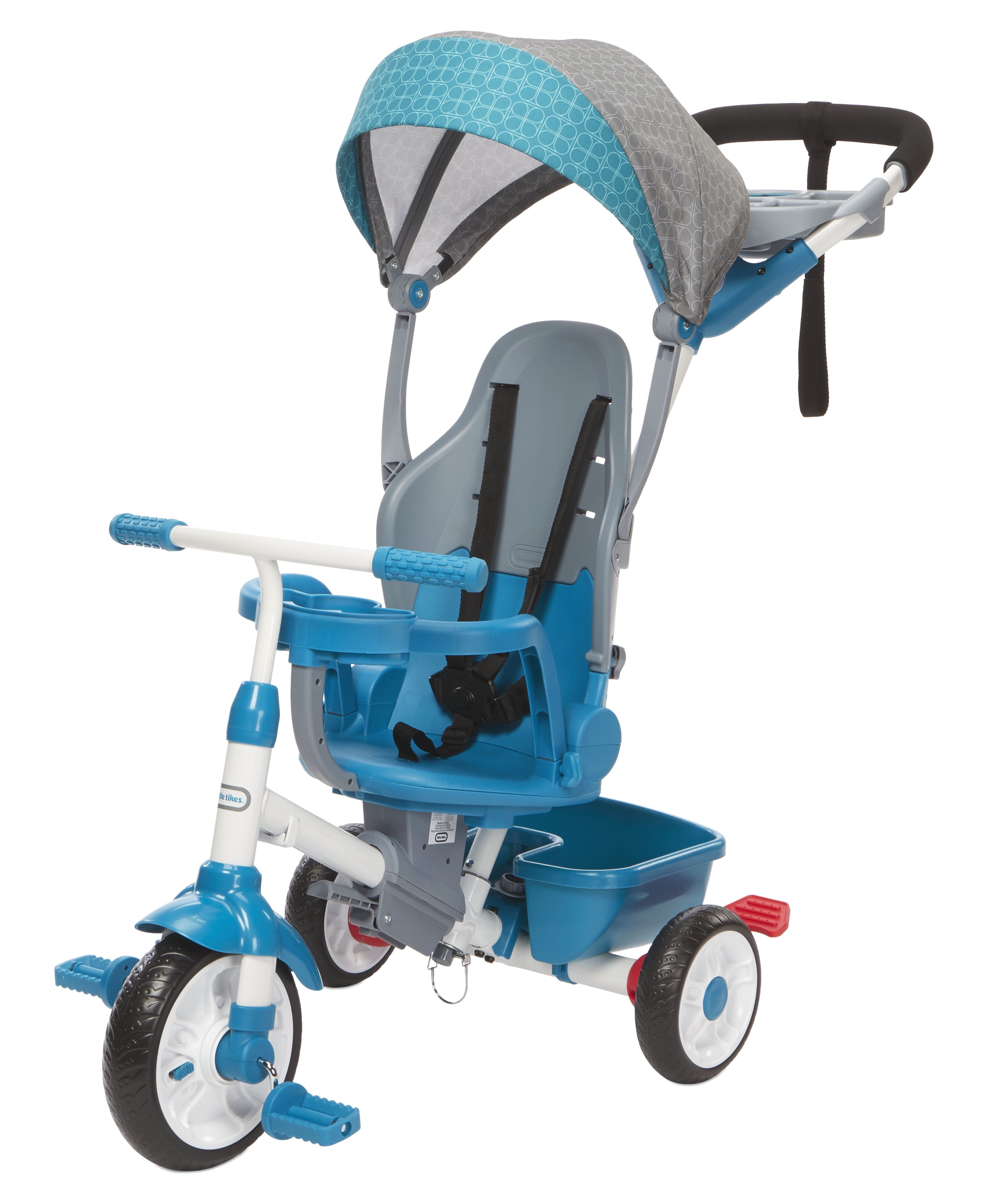 Little Tikes Perfect Fit 4-in-1 Trike in Teal, Convertible Tricycle for Toddlers, 4 Stages of Growth & Shade Canopy - Kids Boys Girls Ages 9 Months to 3 Years Old - image 1 of 13