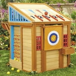 Little Tikes Real Wood Adventures 5-in-1 Game House, Outdoor Wood Game Playhouse for All Kids, Boys and Girls Ages 3+