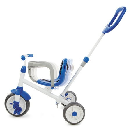 Little Tikes Ride 'N Learn 3-in-1 Blue Trike, Convertible Tricycle Toddlers with Three Stages of Growth, Kids Boys Girls 9 Months to 3 Years