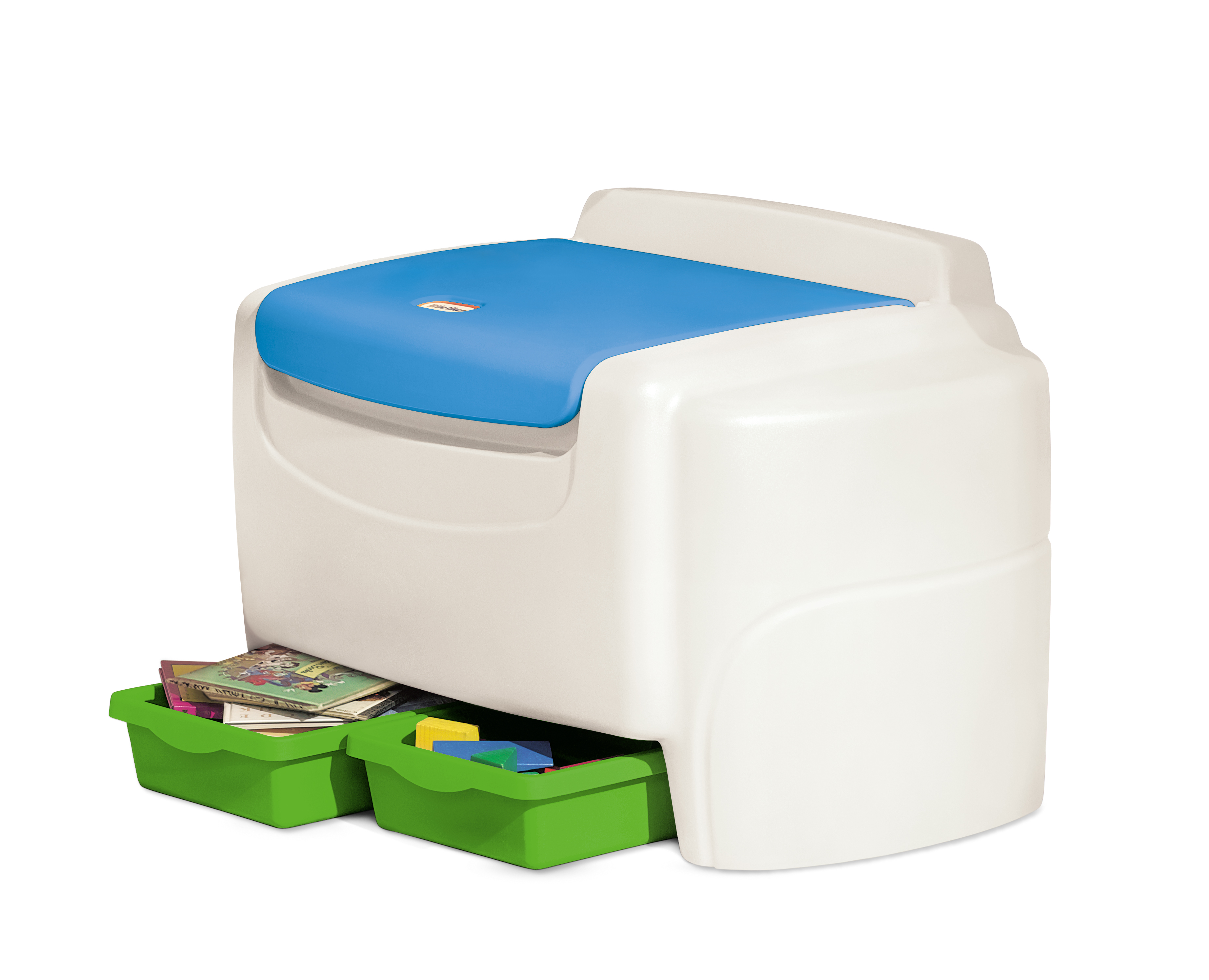 Little Tikes Sort 'n Store Toy Chest, White & Blue - Kids Toy Storage Chest - image 1 of 6